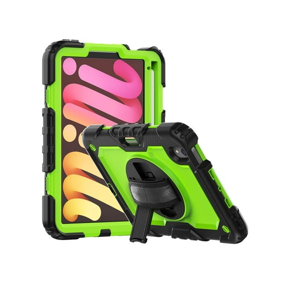 Case for iPad Mini 6th Generation 2021 8.3 Inch, Shockproof cover for iPad Mini 6 with Screen Protector Pencil Holder Kickstand Hand/Shoulder Strap