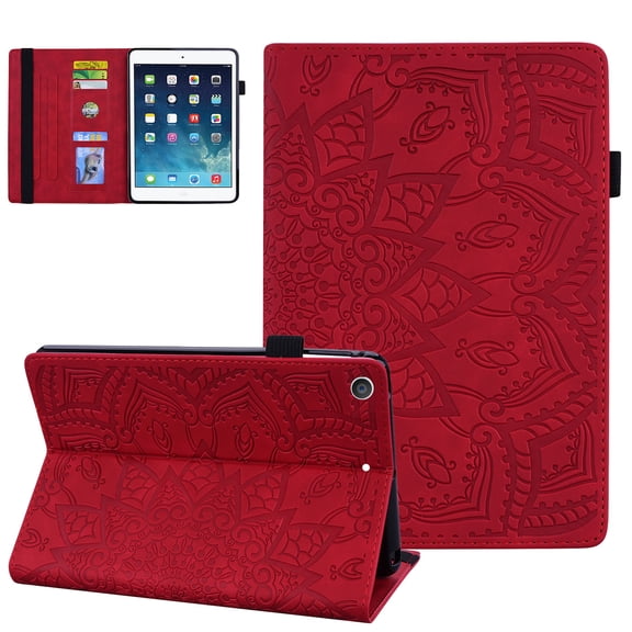 Case for iPad Mini 6th Generation 8.3" 2021, Slim Multi-Angle Folio Stand Premium Embossed PU Leather Protective Smart Cover with Auto Wake Sleep