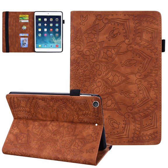 Case for iPad Mini 6th Generation 8.3" 2021, Slim Multi-Angle Folio Stand Premium Embossed PU Leather Protective Smart Cover with Auto Wake Sleep