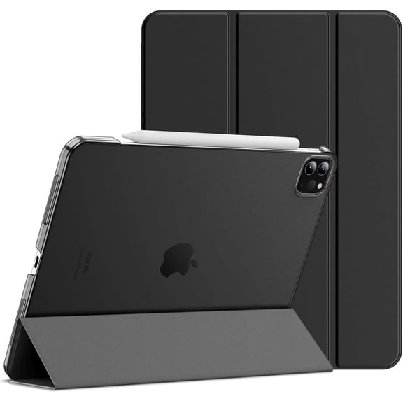 Case for iPad Pro 11-Inch, 2022/2021/2020/2018 Model (4th/3rd/2nd/1st Generation), Compatible with Pencil, Cover Auto Wake/Sleep (Black)