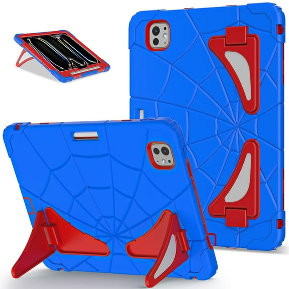 Case for iPad Pro 11-inch M4 (2024) Multiple Protection Shockproof Contrast Color Cover With Stand and Pen Holder