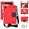 thumbnail image 1 of Case for iPad mini 1 2 3 4 5 7.9 inch Lightweight Contrast Color Cover With Pen Holder and Shoulder Strap, 1 of 6