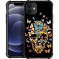 thumbnail image 1 of Case for iPhone 11 Case, Butterfly Skull Colorful Pattern Graphic Design Girl Boy Soft Silicone Hard Acrylic Shock Protection Case for iPhone 11, 1 of 7