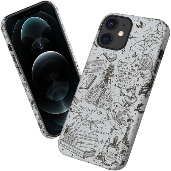 Case for iPhone 11, Dragon Book Dark Academia Aesthetic Phone Case Military-Grade Drop Protection Cover for Women Girl - Frosted