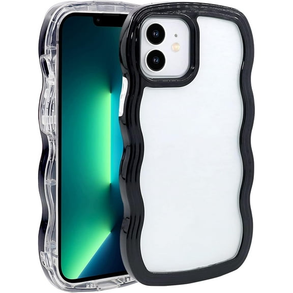 Case for iPhone 11, Kawaii TPU Bumper Protective Cover Case for iPhone 11 (6.1 inch), Cute Back Case for Girls and Women, Black Border