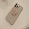 thumbnail image 1 of Case for iPhone 11 Pro Case Silicone Women with Ring Stand Holder Kickstand, Girl Cute Gel Rubber Protective Phone Case Cover 5.8 inch (Light Gray), 1 of 12