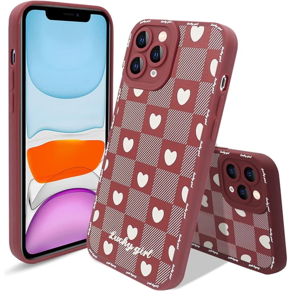 Case for iPhone 11 Pro, Cute Pattern Soft TPU Case for Girls Women, Camera Hole Protective Case for iPhone 11 Pro (5.8 inch), Little Red Heart