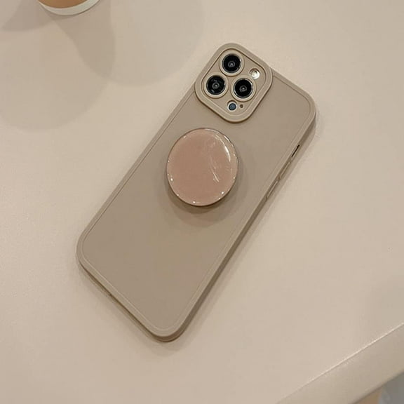 Case for iPhone 11 Pro Max Case Silicone Women with Ring Stand Ring Holder Kickstand, Girl Cute Gel Rubber Protective Phone Case Cover (Light Gray)