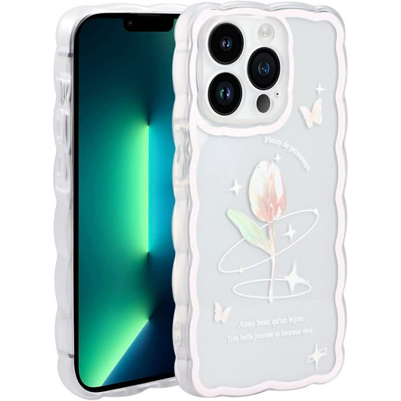 Case for iPhone 11 Pro, Shockproof Hard Back Case for iPhone 11 Pro (5.8 inch) Slim Protective Phone Cover for Women Girls, Crystal Flower