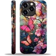 Case for iPhone 11 Pro, Shockproof TPU Bumper Drop Protection Hybrid 2-Layer Hard Cover for iPhone 11 Pro-Flamboyant Butterfly Stone