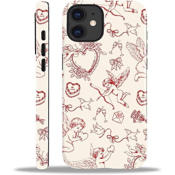 Case for iPhone 11, Shockproof TPU Bumper Drop Protection Hybrid 2-Layer Hard Cover for iPhone 11-Romantic Cupid