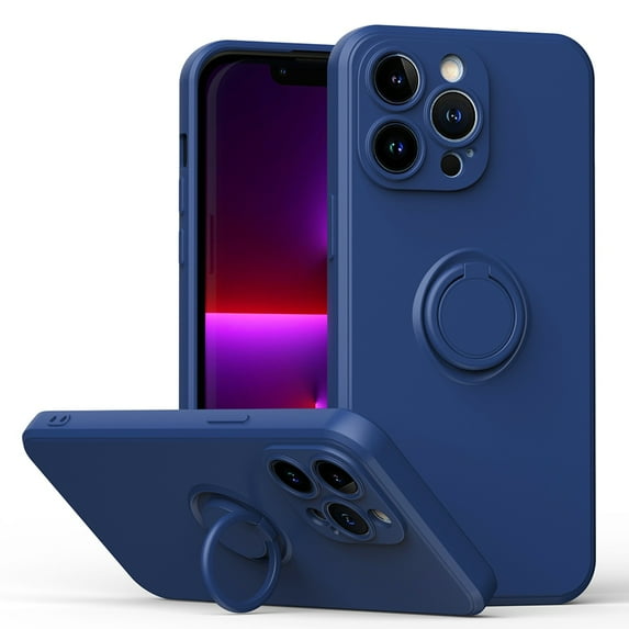 Case for iPhone 12 Pro 6.1 Slim Bumper Case With 360 Rotatable Ring Holder Kickstand Magnetic Car Mount Full Around Protection Non-Slip