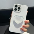 thumbnail image 1 of Case for iPhone 12 Pro Max Case Women Girl with Love Ring Stand Ring Holder Kickstand, Cute Silicone Gel Rubber Protective Phone Case Cover (White), 1 of 10