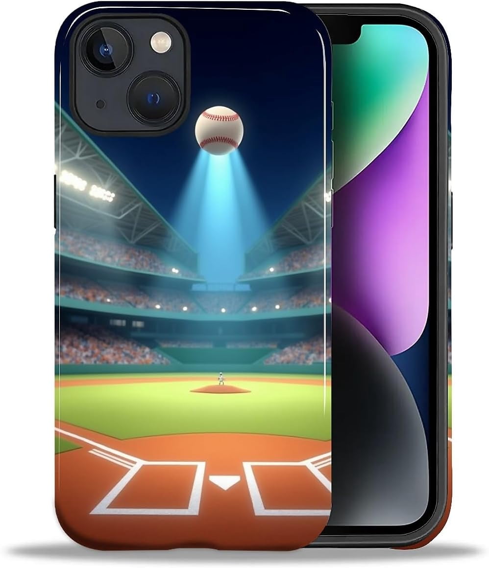 Case for iPhone 13/14 Case, Hybrid 2-Layer Silicone Protective Glossy ...