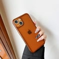 thumbnail image 1 of Case for iPhone 13 6.1 inch,Clear Soft Silicone Bumper Protective Retro Color Transparent Shockproof Phone Case - Brown, 1 of 5