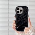 thumbnail image 1 of Case for iPhone 13 Pro,3D Wave Water Ripple Pattern Curly Wavy Frame Glossy Case,Protective Case for iPhone 13 Pro Phone Case 6.1 Inch,Black, 1 of 10