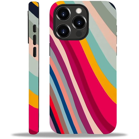 Case for iPhone 13 Pro, Chroma Arc Block Exquisitely Pattern Double Protective Phone Cover Cases Soft Silicone for iPhone 13 Pro