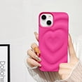 thumbnail image 1 of Case for iPhone 13 Pro,Cute Hot Pink 3D Love Heart Water Ripple Pattern,Soft TPU Camera Protection Shockproof for iPhone 13 Pro Case 6.1 inches, 1 of 13