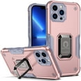 thumbnail image 1 of Case for iPhone 13 Pro Max 6.7", Slim Hybrid Rugged Ring Holder Kickstand with Camera Lens Shockproof Protective Cover, Rosegold, 1 of 8