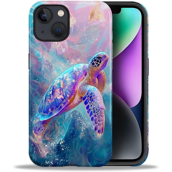 Case for iPhone 13 iPhone 14, PC Hard Shell & Silicone Inner Bumper ...