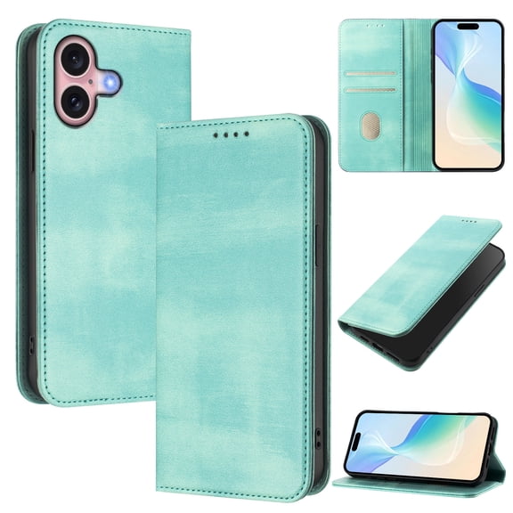 Case for iPhone 13 mini Wallet-style phone case with card slot and folding stand, PU leather magnetic flap cover, providing comprehensive protection