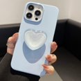 thumbnail image 1 of Case for iPhone 14 Case Women Girl with Love Ring Stand Ring Holder Kickstand, Cute Silicone Gel Rubber Protective Phone Case Cover (Blue), 1 of 10