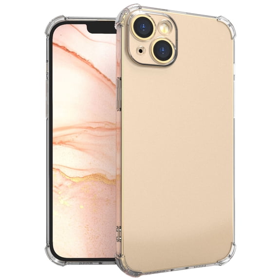 Case for iPhone 14 Plus (2022), Clear Transparent See-Thru Flex Gel TPU Skin Slim Phone Cover - Recessed Camera Protection