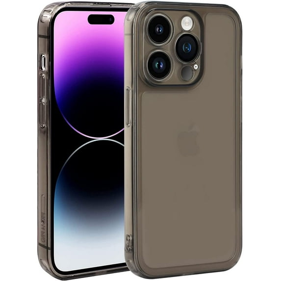 Case for iPhone 14 Pro 2022 (6.1 Inch), Simplicity Shockproof TPU Phone Cover for iPhone 14 Pro, Dark Grey
