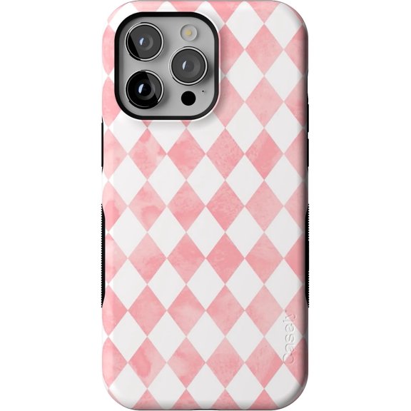 Case for iPhone 14 Pro Max Case | Queen of Diamonds | Pink Watercolor | Bold Protective Design | Compatible with MagSafe