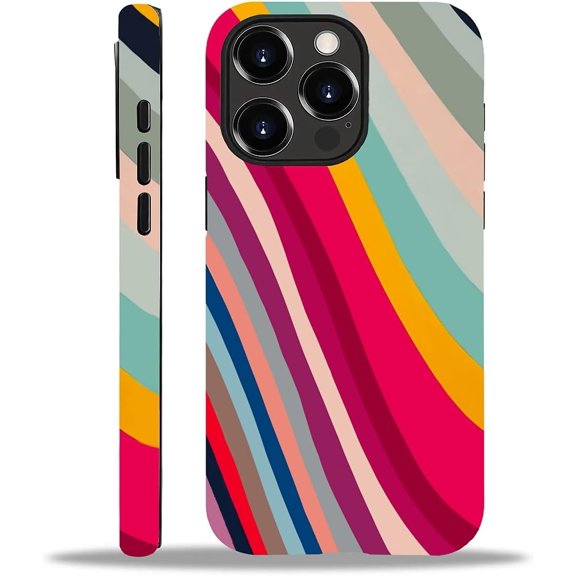 Case for iPhone 14 Pro Max,Chroma Arc Block Exquisitely Pattern Double Protective Phone Cover Cases Soft Silicone for iPhone 14 Pro Max
