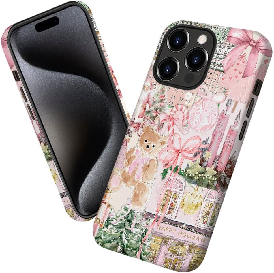 Case for iPhone 14 Pro Max, Lobster Pink Stripe Phone Case