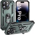 thumbnail image 1 of Case for iPhone 14 Pro,with Stand,Military Grade Drop Protection Case,iPhone 14Pro Case Green, 1 of 11