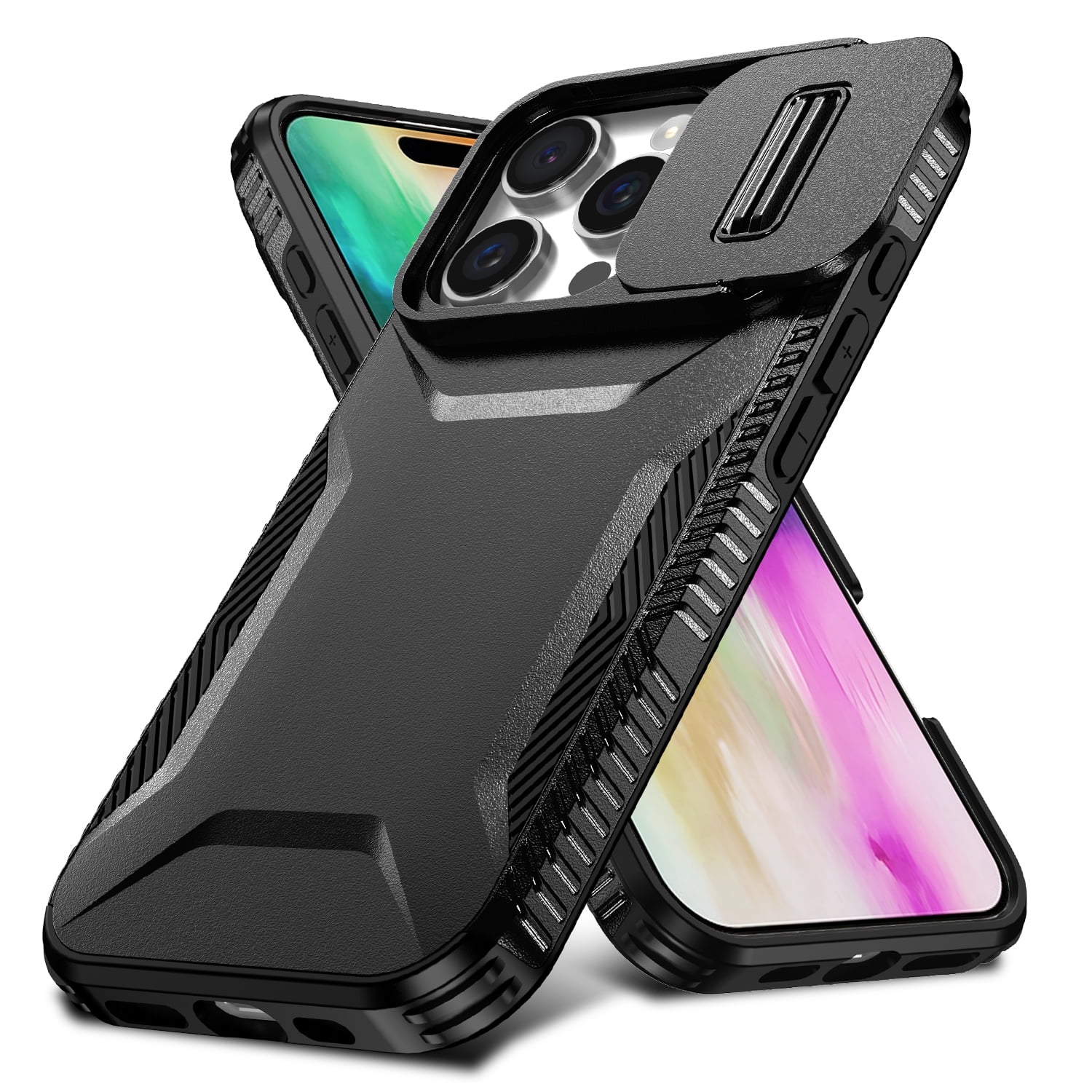 Case for iPhone 14 Sliding camera cover, military grade shock resistant ...