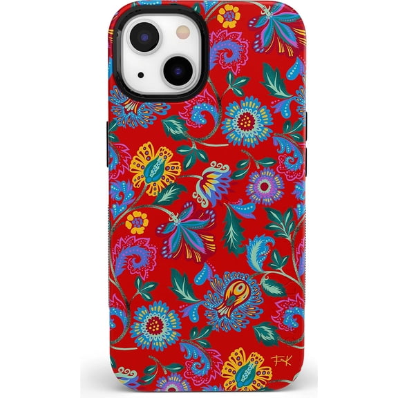 Case for iPhone 15 Case | Painted Flowers | Frida Kahlo Floral | Bold Protective Design | Compatible with MagSafe