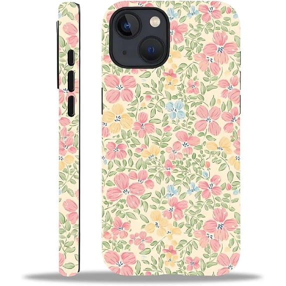 Case for iPhone 15,Fresh Flowers Exquisitely Pattern Double Protective ...