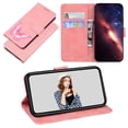 thumbnail image 1 of Case for iPhone 15, Pattern PU Leather iPhone 15 Wallet Case Flip Cover Card Slots Magnetic Closure Case Compatible with Apple iPhone 15 - Pink, 1 of 5
