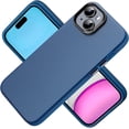 thumbnail image 1 of Case for iPhone 15 Plus Anti-Scratch Shockproof Slim Phone Case for iPhone 15 Plus Case Translucent Frosted Blue, 1 of 5