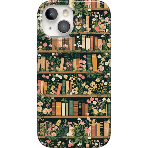 Case for iPhone 15 Plus Case | Book Nook | Floral Library | Compatible with MagSafe | Classic Ultra Slim Design
