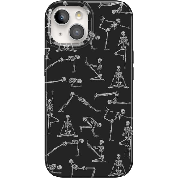 Case for iPhone 15 Plus Case | Corpse Pose | Skeleton Yoga | Compatible with MagSafe | Classic Ultra Slim Design