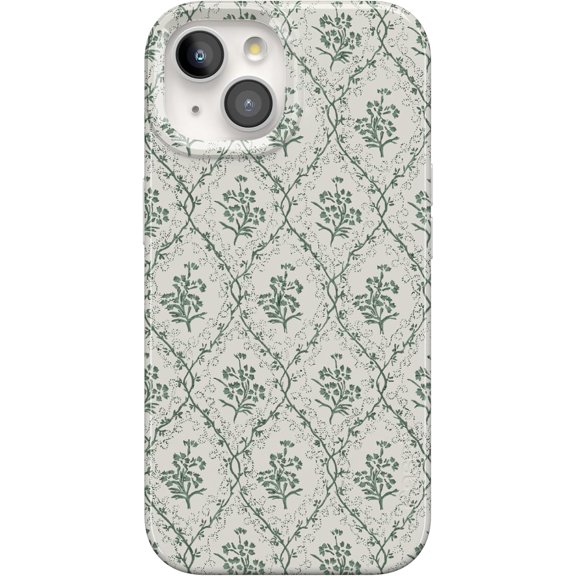 Case for iPhone 15 Plus Case | Sage Tapestry | Floral Vines | Compatible with MagSafe | Classic Ultra Slim Design