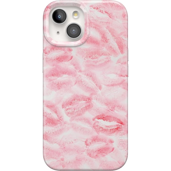 Case for iPhone 15 Plus Case | Sealed with a Kiss | Pink Lipstick | Compatible with MagSafe | Classic Ultra Slim Design
