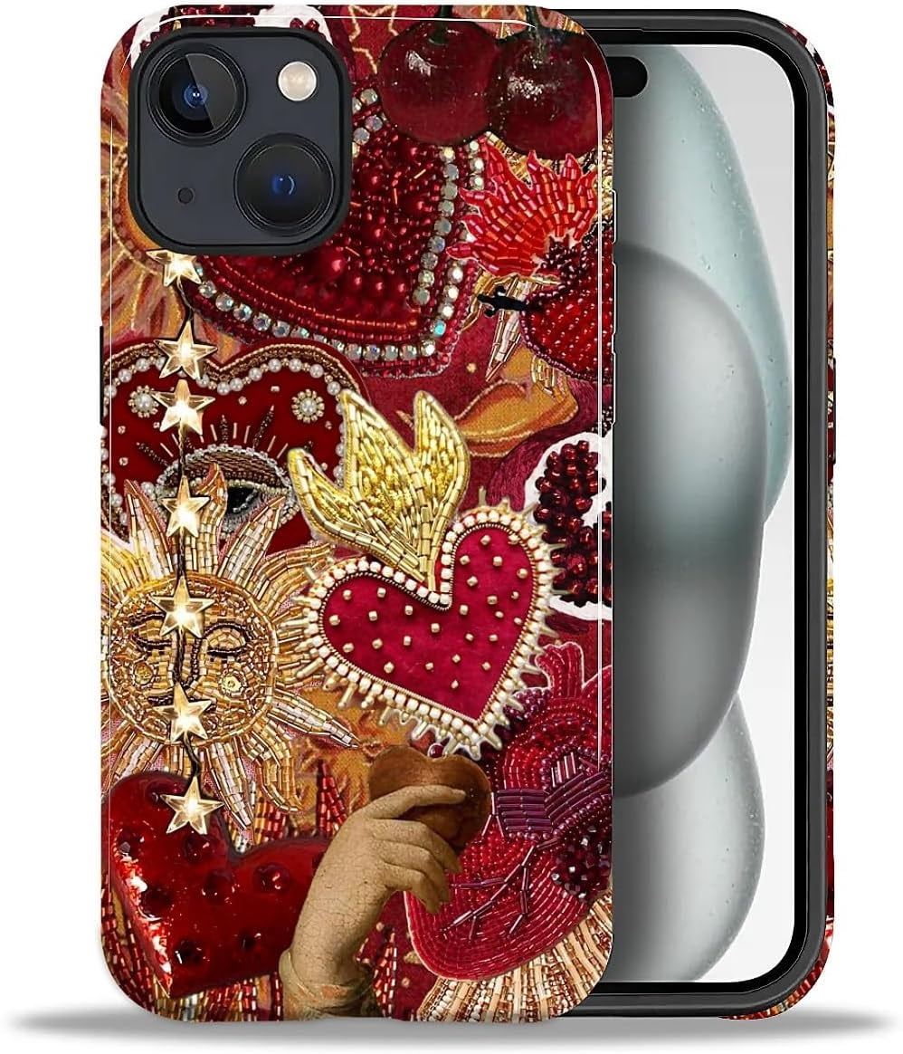 Case for iPhone 15 Plus, PC Hard Shell & Silicone Inner Bumper, Anti ...