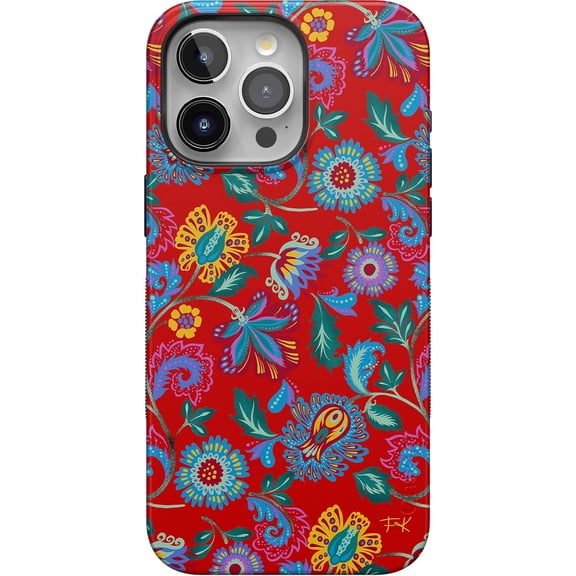Case for iPhone 15 Pro Case | Painted Flowers | Frida Kahlo Floral | Bold Protective Design | Compatible with MagSafe