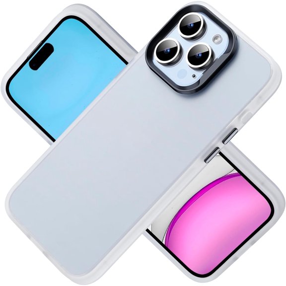 Case for iPhone 15 Pro Max Case 6.7 Inch Not-Yellowing Anti-Scratch Shockproof Slim Phone Case for iPhone 15 Pro Max Case Transparent Frosted White