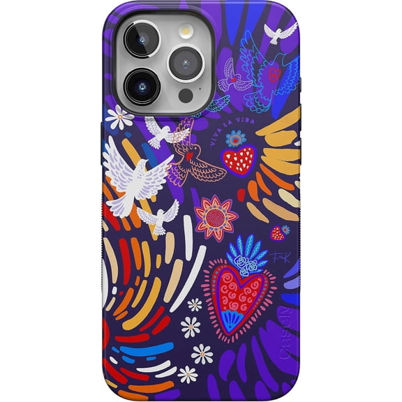 Case for iPhone 15 Pro Max Case | Viva La Vida | Frida Kahlo Collage | Bold Protective Design | Compatible with MagSafe