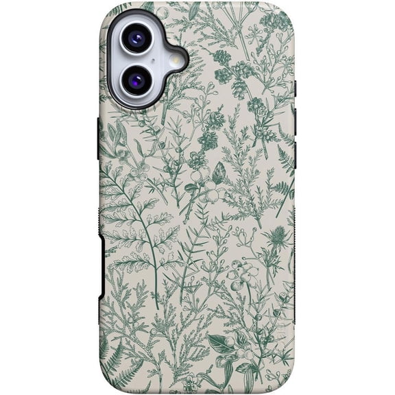 Case for iPhone 16 Case | Sage Garden | Green Floral | Bold Protective Design | Compatible with MagSafe