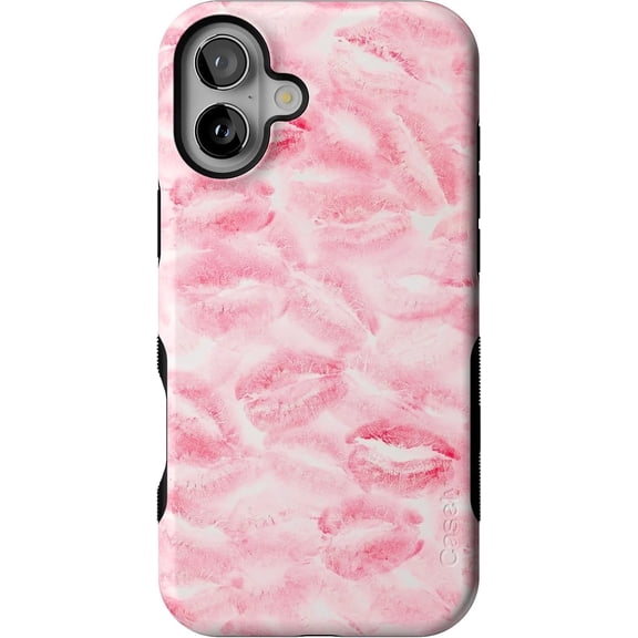 Case for iPhone 16 Case | Sealed with a Kiss | Pink Lipstick | Bold Protective Design | Compatible with MagSafe