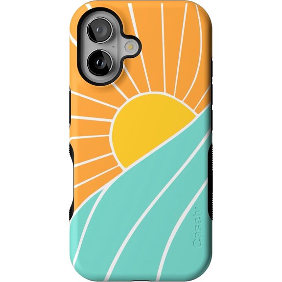 Case for iPhone 16 Case | Waves & Rays | Sunshine | Bold Protective Design | Compatible with MagSafe