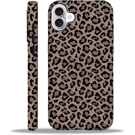 Case for iPhone 16 Plus,Beautiful Leopard Print Exquisitely Pattern Double Protective Phone Cover Cases Soft Silicone for iPhone 16 Plus