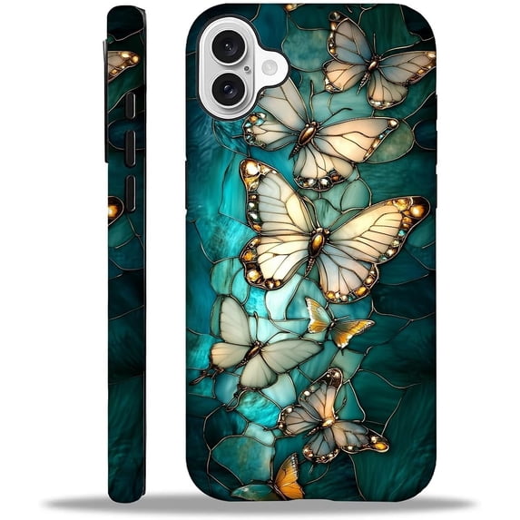 case-for-iphone-16-plus-bright-butterfly-exquisitely-pattern-double